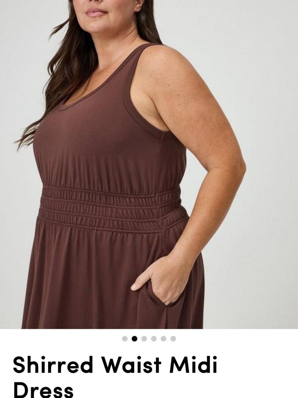 Torrid Midi Dress Brown - Picture 2 of 6
